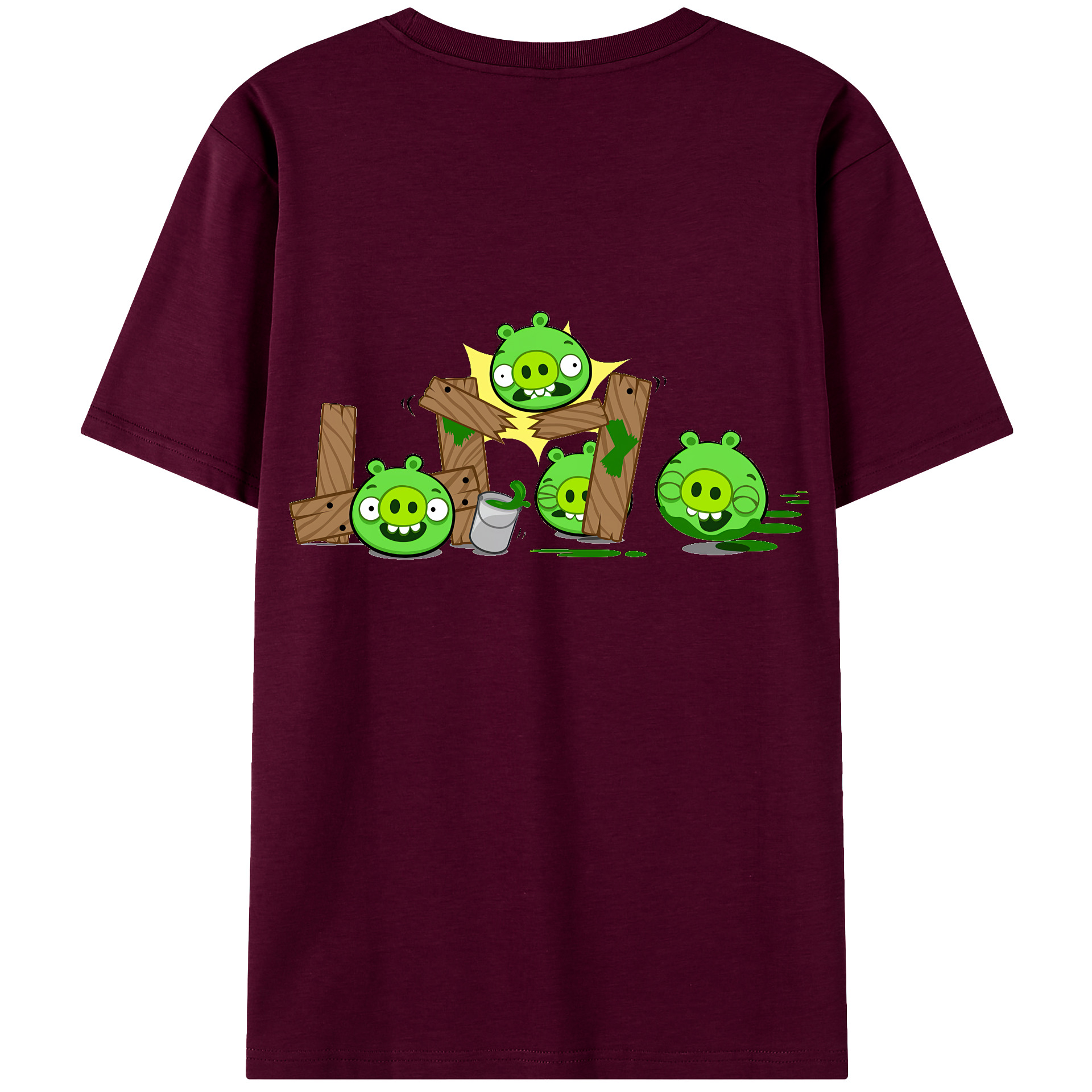 （画像用） Angry Birds アングリーバード レディース半袖Tシャツ(バックプリント)